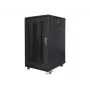 Armario rack independiente LANBERG FF01-6822-23B 22U, guías de 19 pulgadas, 1159×600×800 mm, IP20, ruedas, cerradura con llave, negro