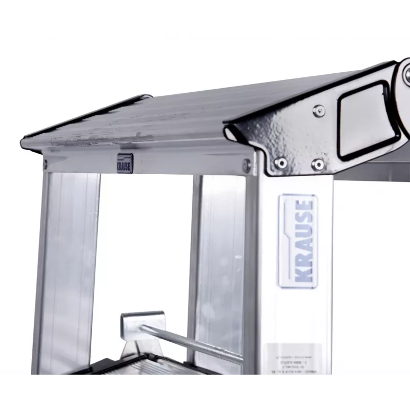 Escalera de tijera Krause 126030 — aluminio 3 peldaños, altura máxima 65 cm, 6.1 kg, ancho 500 mm