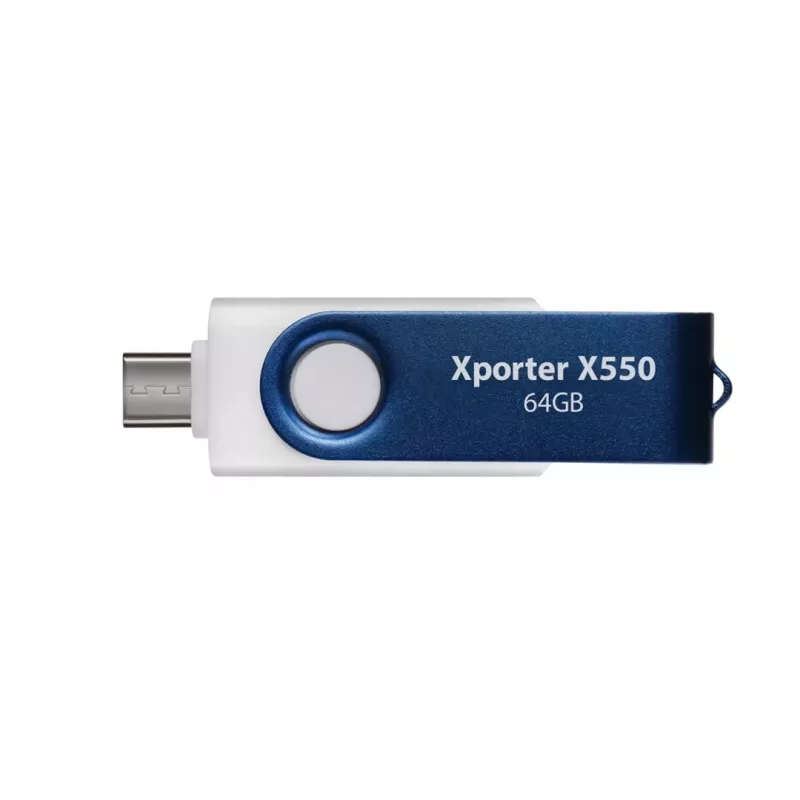 Memoria USB Patriot Memory 64 GB Dual USB A+C PS64GX550AAD blanco azul