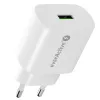 Cargador de teléfono 1x USB 18 W QC 3.0 blanco