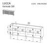 Cama Meble LUCCA 4D cómoda, 200x40x80 cm, blanca
