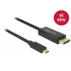 DeLOCK 85256 Cable de vídeo Adaptador 2 m USB Type-C DisplayPort Negro