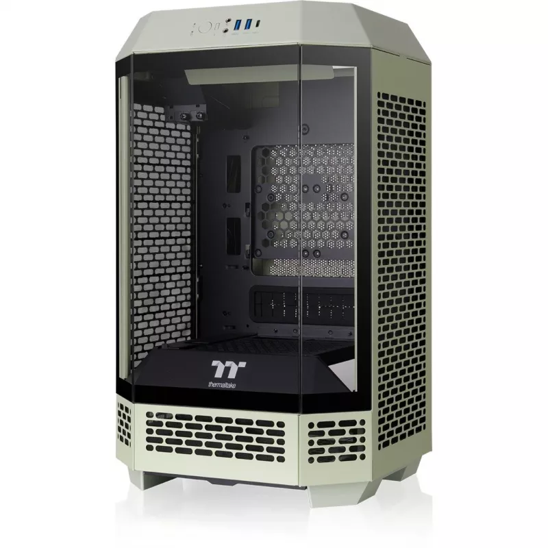 The Tower 250, caja torre verde claro, cristal templado