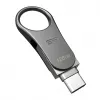 Silicon Power Mobile C80 memoria USB de 128 GB, USB Type-A / USB Type-C, USB 3.0 (3.1 Gen 1), titanio