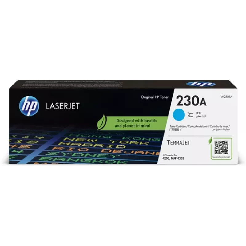 Consumible de impresora HP W2301A cian