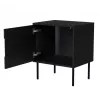 Mesita de noche Cama INSERTO, 2 uds., 50x40x61.5 cm, negro + LED