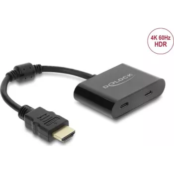 Adaptador HDMI macho a USB Type-C hembra DELOCK 63000, DisplayPort Alt Mode, 4K 60 Hz