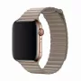 Correa de cuero tipo loop para Apple Watch 44 mm — Devia Elegant Stone, cierre magnético de cuero