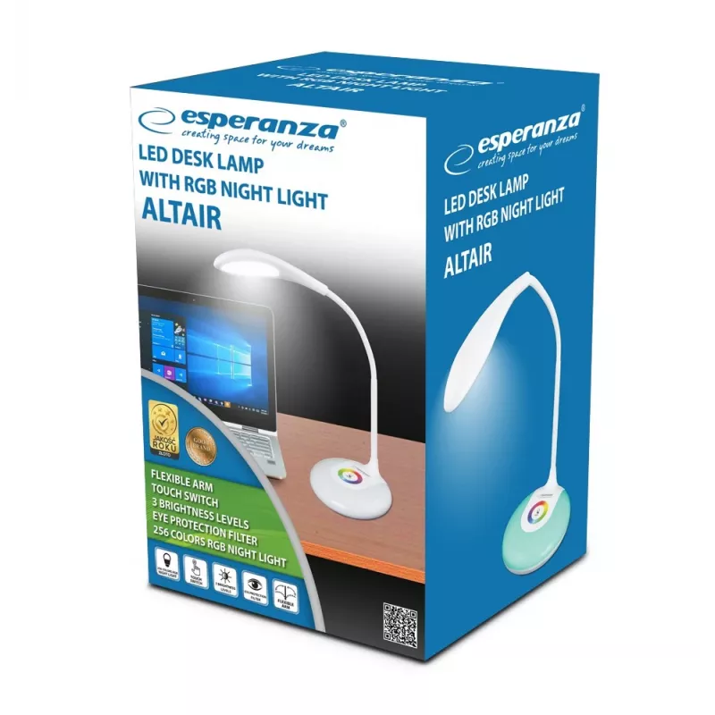 Esperanza ELD102 lámpara de mesa luz no reemplazable 3 W LED blanca