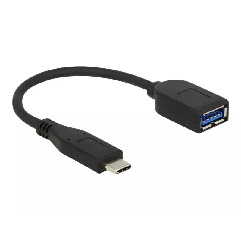 Cable USB DeLOCK USB 3.1 Gen 2 Type-C/Type-A 0,1 m negro