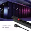 Qoltec 53996 regleta de enchufes para RACK 19 | 1U | 16A | PDU | 8xFRANCÉS | 2m