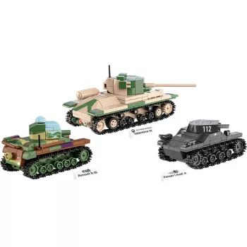 Set de construcción COBI Renault R35 Valentine IX Panzer I 595 piezas