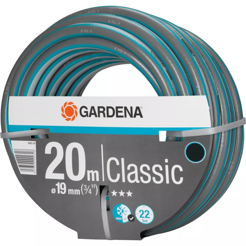 Manguera de jardín Gardena 18022-20 20 m superficial PVC Gris Naranja