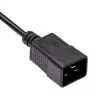 Cable de extensión para servidor Akyga AK-UP-03 IEC C20 a C19, 1,8 m, negro