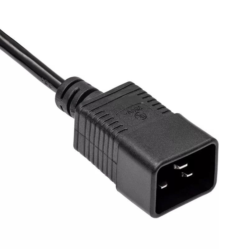 Cable de extensión para servidor Akyga AK-UP-03 IEC C20 a C19, 1,8 m, negro