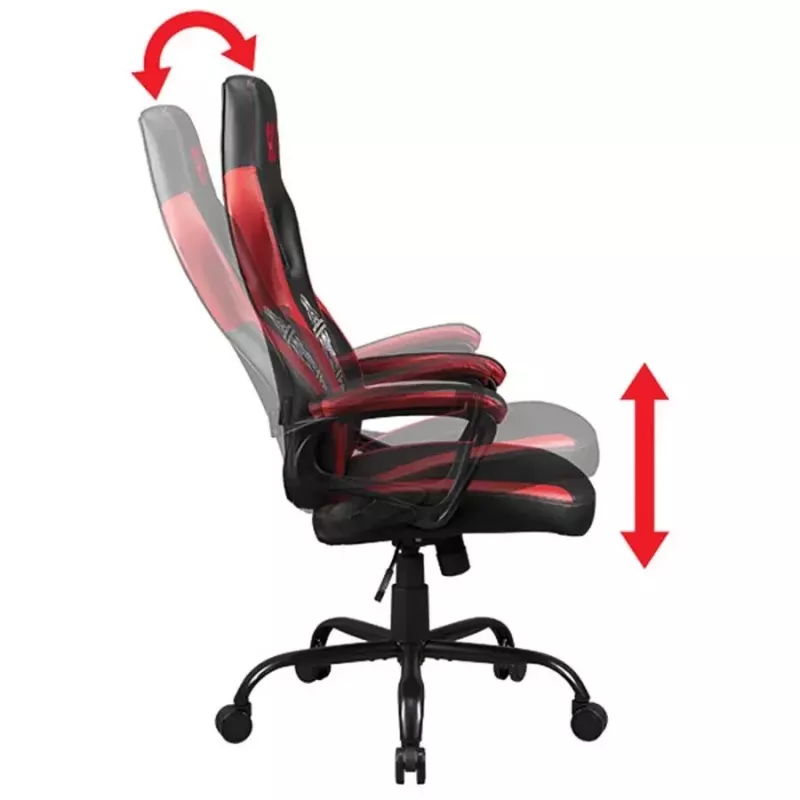 Silla gaming universal Subsonic SA5642-A1 asiento acolchado negro rojo blanco