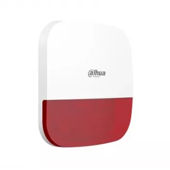 Sirena exterior inalámbrica DAHUA ARA13-W2-868-RED, 868 MHz, carcasa roja