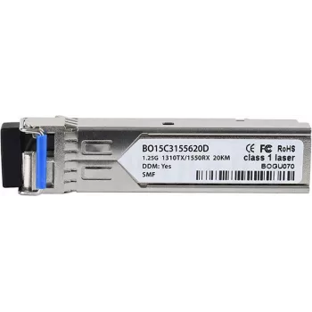 BlueOptics MGB-LA10-BO Transceptor SFP, compatible con Planet MGB-LA10 (BO15C3155620D), 1250 Mbit/s fibra