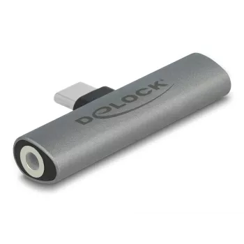 Adaptador de cable DeLOCK 64186 USB Type-C a USB Type-C + 3,5 mm gris