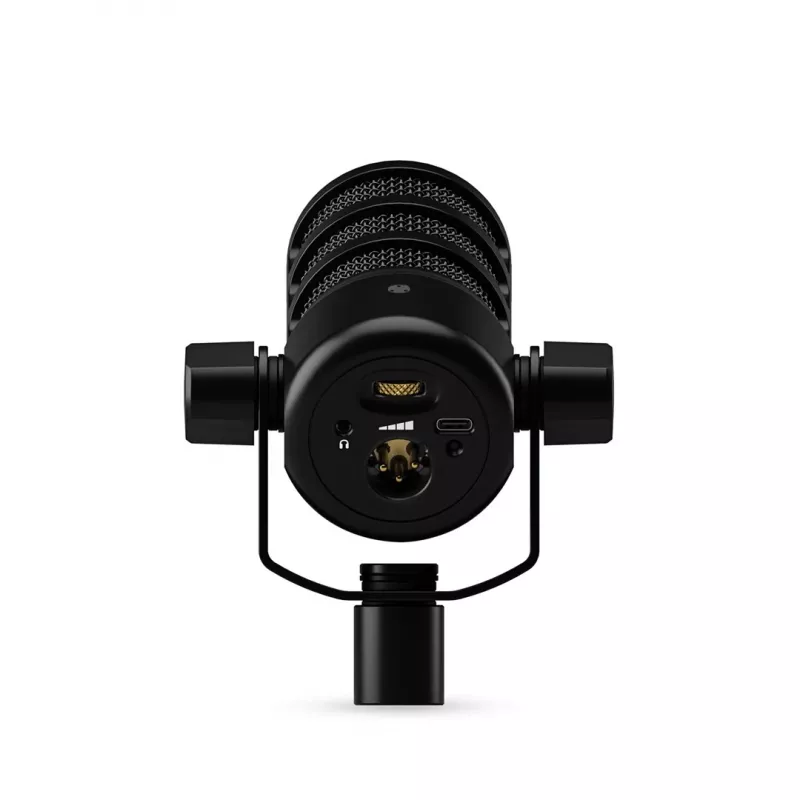 Micrófono de estudio RØDE PodMic USB — cardioide XLR/USB, 24 bits/48 kHz, USB-C, salida de auriculares, control de volumen giratorio, negro