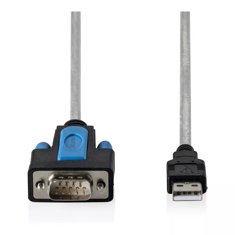 Cable adaptador USB 2.0 a RS232 DIGITUS DA-70170, chipset FTDI, 1,8 m, USB Type-A a DB9