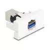 Módulo Keystone DELOCK 90910 – conector USB-A plano, blanco, 45×22,5×42,6 mm
