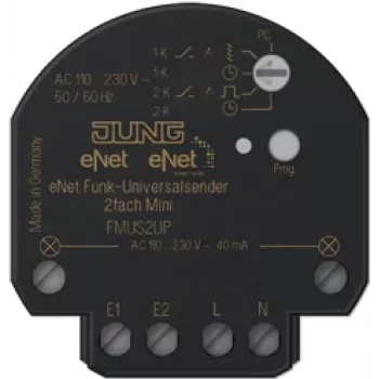 Emisor Smart Home inalámbrico de montaje en pared JUNG FM US 2 UP RF Wireless (FMUS2UP)