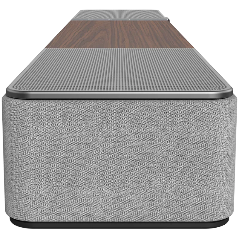 Barra de sonido KLIPSCH Flexus CORE 100 — 2.1 canales, 100 W, subwoofer integrado, gris/nogal