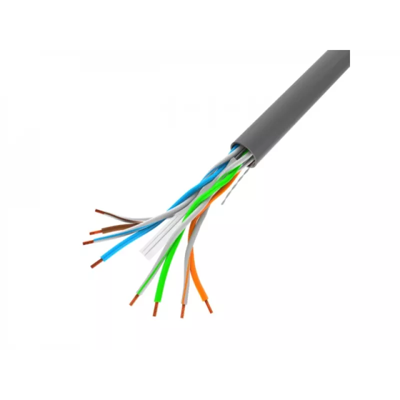 Lanberg LCU6-10CC-0305-S cable de red Cat6 U/UTP, 305 m, rígido, CCA, 1 Gb/s, gris