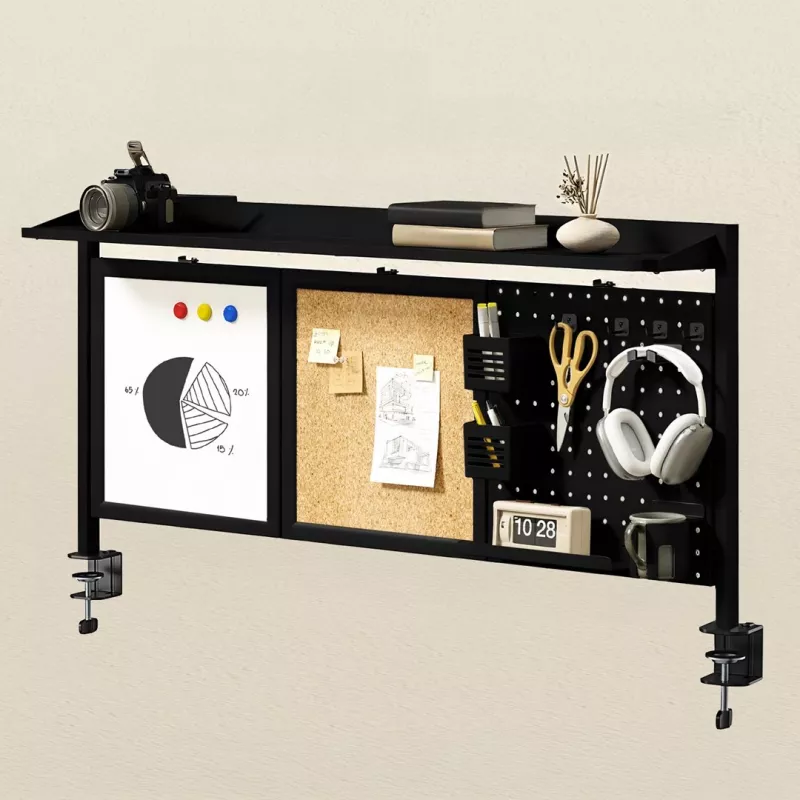 Ergo Office ER-300 B separador de escritorio / organizador, 1295 x 242 x 726 mm, acero, carga máx. 10 kg, negro