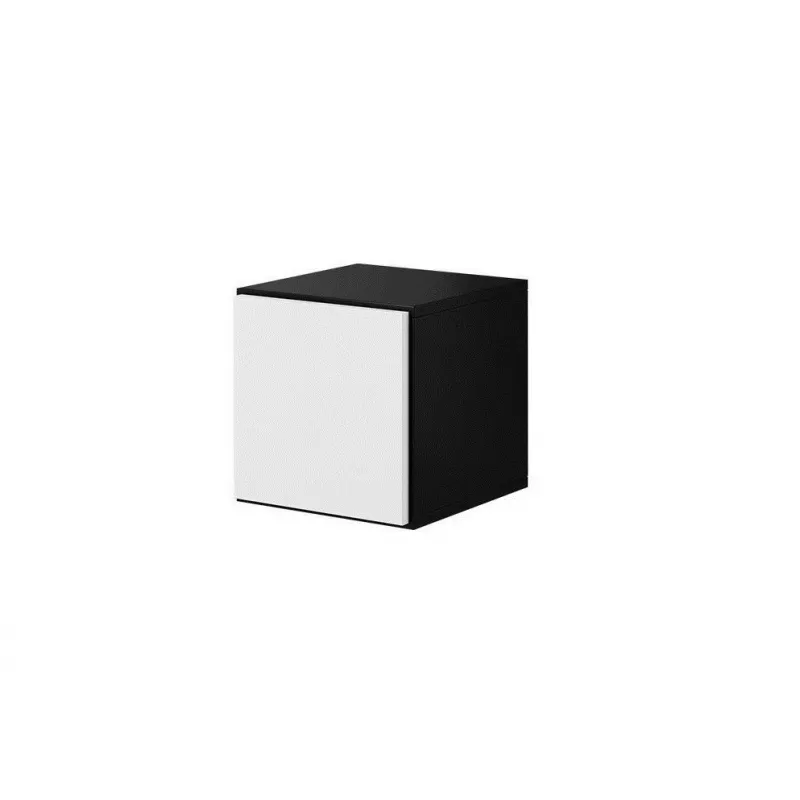 Conjunto de muebles de salón Cama ROCO 9 (RO1+RO3+2xRO6+2xRO5) negro/negro/blanco
