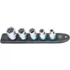 Juego de vasos Hazet 900-SR/5 accionamiento de 1/2 pulgadas vasos hexagonales SW 10–22, 5 piezas