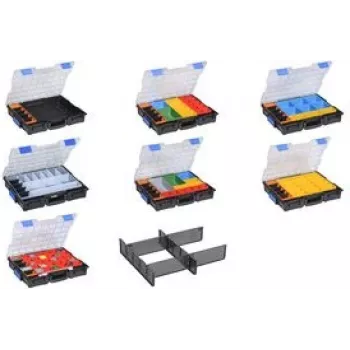 Caja de almacenamiento allit EuroPlus Pro K44.76/19 – 19 compartimentos, polipropileno resistente a impactos