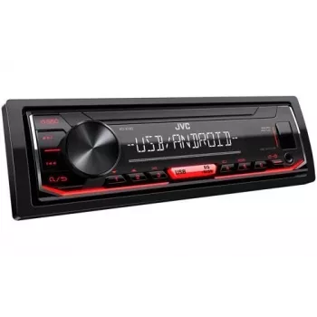 Receptor multimedia digital para coche JVC KD-X162 1 DIN, 200 W, DAC de 24 bits, FLAC/MP3/WAV/WMA, USB frontal Type-A, 3,5 mm, LCD 2 líneas, Negro