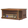 Denver MCR-50MK3 equipo de música retro con tocadiscos, CD/MP3, casete y radio, 2 x 2,5 W, acabado en madera