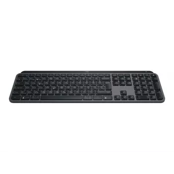 Teclado inalámbrico de tamaño completo Logitech Master MX Keys S — grafito, Bluetooth y 2,4 GHz (nano), recargable por USB-C, retroiluminado, QWERTY US International
