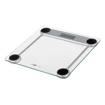 Báscula de baño electrónica CLATRONIC PW 3368 — máx. 150 kg, precisión 100 g, plataforma de cristal
