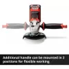 Amoladora angular inalámbrica profesional AXXIO, 18 voltios (rojo/negro, sin batería ni cargador)