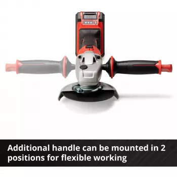 Amoladora angular inalámbrica profesional AXXIO, 18 voltios (rojo/negro, sin batería ni cargador)