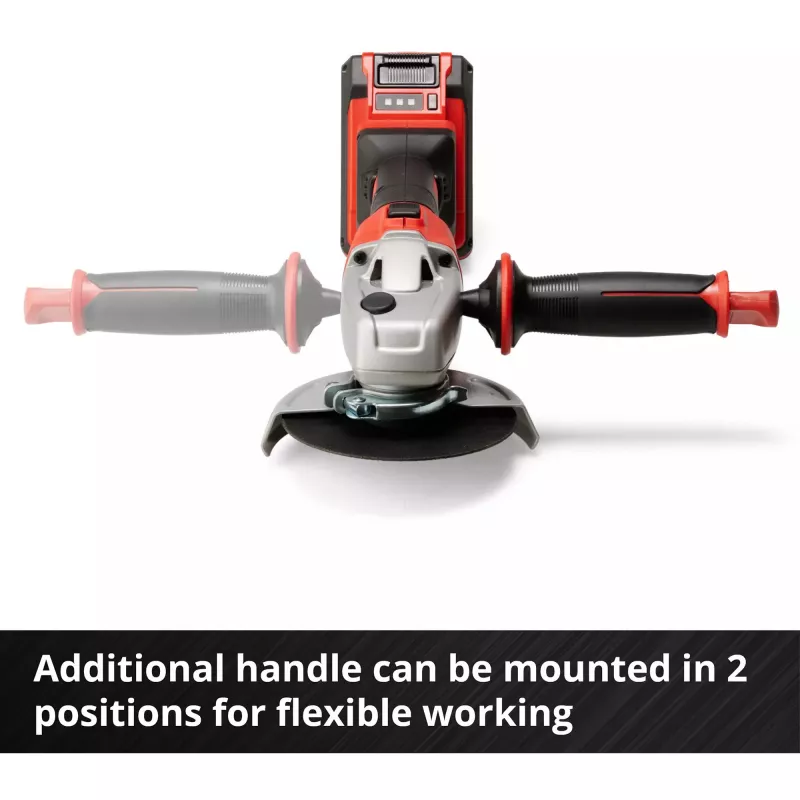Amoladora angular inalámbrica profesional AXXIO, 18 voltios (rojo/negro, sin batería ni cargador)