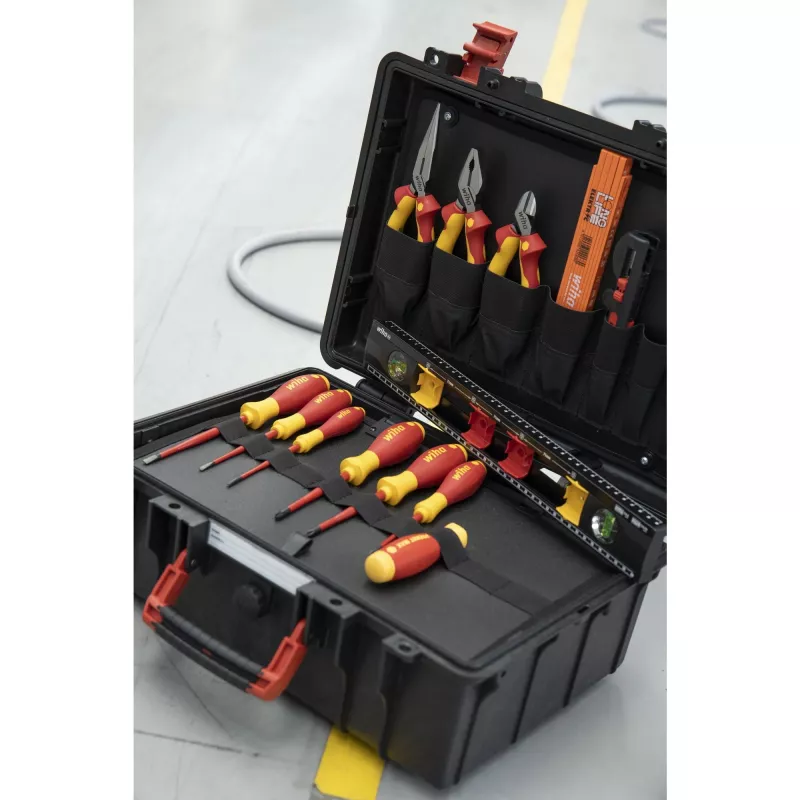 Wiha 45530 Basic Set L electric juego de herramientas, 18 piezas, con maletín