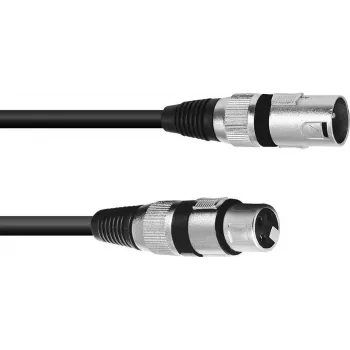 Cable XLR Omnitronic 3022075B — 1x conector macho XLR a 1x conector hembra XLR, 0,2 m