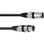 Cable XLR Omnitronic 3022075B — 1x conector macho XLR a 1x conector hembra XLR, 0,2 m