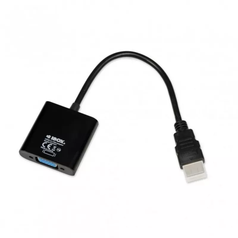 Adaptador iBox IAHV01 de HDMI a VGA, negro