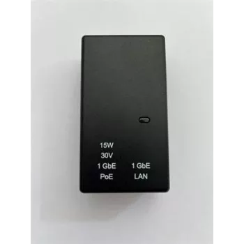 Adaptador PoE Cambium Networks N000900L001D — Gigabit Ethernet, 30 V PoE, 15 W de salida, entrada 90–264 V AC