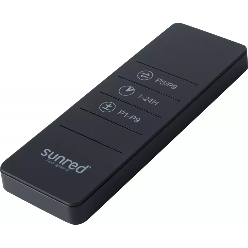 Calefactor infrarrojo SUNRED PRO25W-SMART, montaje en pared triangular oscuro, 2500 W, negro, IP55