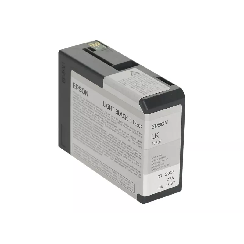 Epson unidad individual Light Black T580700, negro claro, tinta pigmentada, 80 ml, 1 unidad