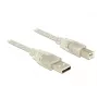 Cable USB DeLOCK 83896 USB 2.0 5 m USB A USB B transparente