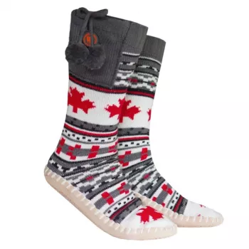Botines tipo zapatilla Glovii GQ4M unisex – invierno, parte superior poliéster, suela exterior sintética, fibra de carbono, talla única, multicolor (gris/rojo/blanco)