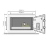 Caja fuerte de pie Yale YSV/170/DB2/P 3,8 l acero rosa